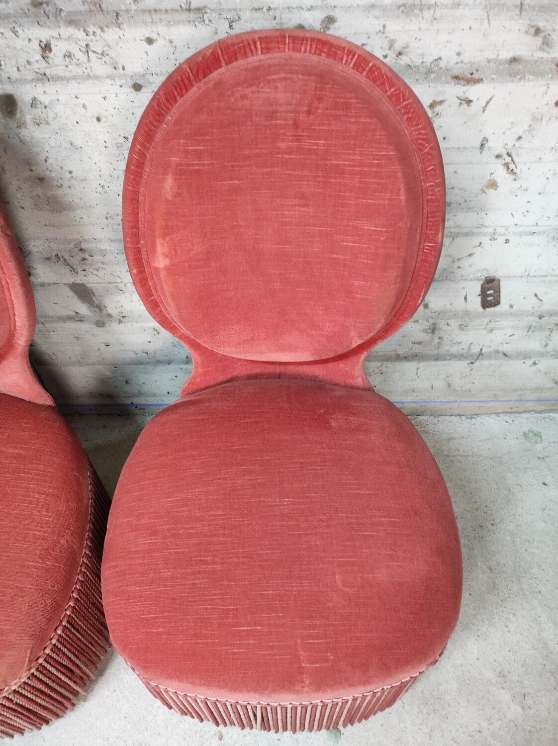 Pair of toad armchairs