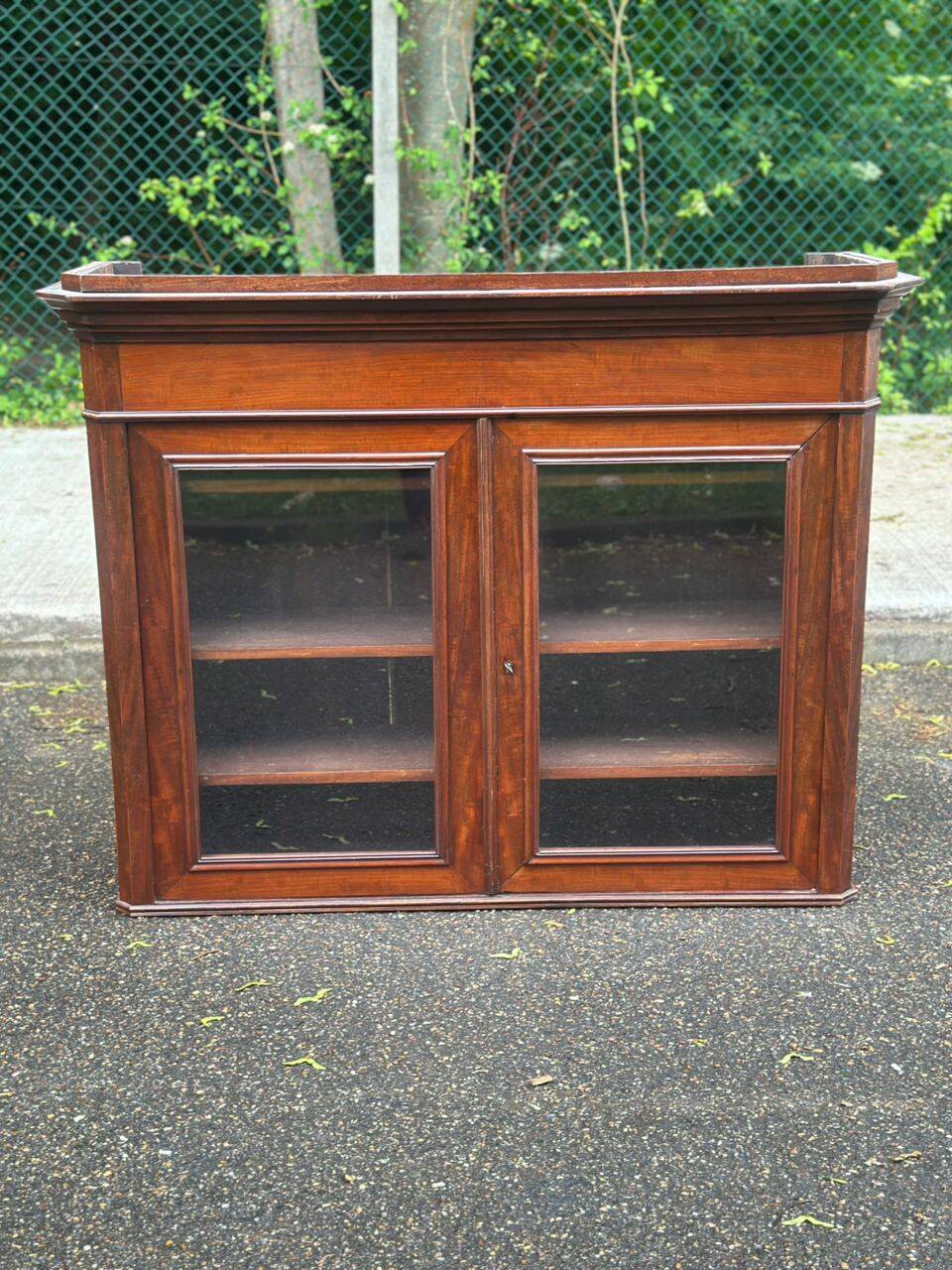 Glass library in Louis Philippe style from the 19th century made of solid wood.