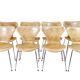 Set of eight Seven chairs - Model 3107 - natural leather - Arne Jacobsen - Fritz Hansen
