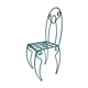 Art Deco wrought iron chair