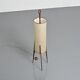 Lampadaire « Rocket » en bois, laiton et fibres, vers 1960