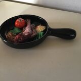 Fish trompe l'oeil dish in earthenware