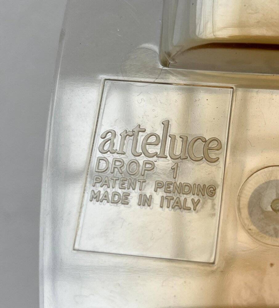 Postmodern Italian silicone wall lamp model Drop 1 by Marc Sadler for Arteluce, 1990s.