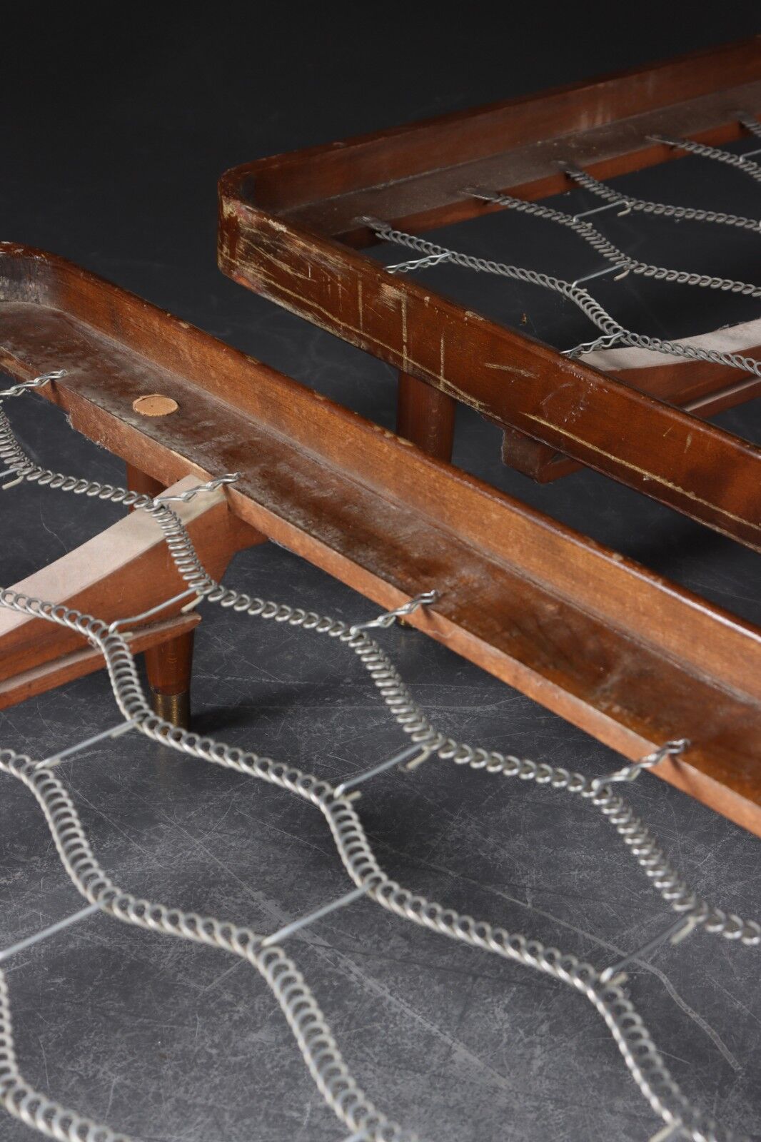 Pair of beech wood daybeds, 1950s