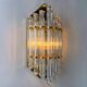 Pair of Venini wall lights, Murano cut glass, circa 1970s, Italy