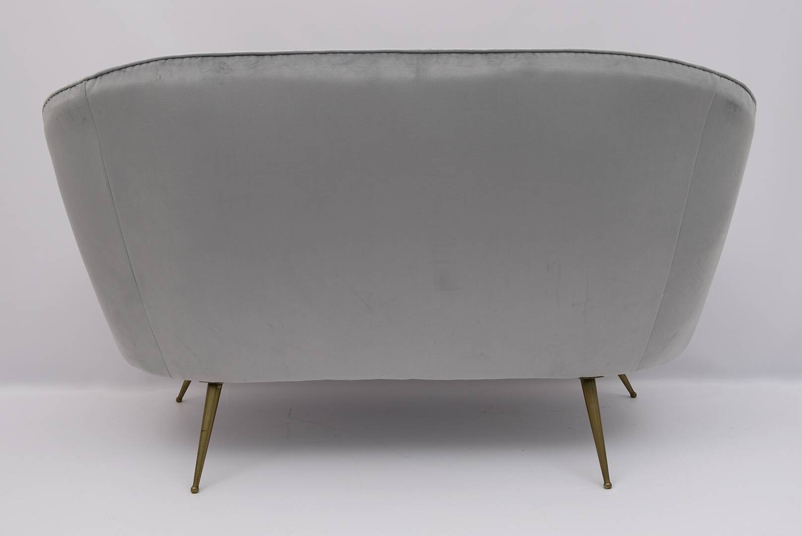 Canapé courbé et deux fauteuils italiens de style mid-century moderne de Federico Munari, 50