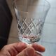 6 large cut crystal water glasses in the style of Cristalline de Lorraine.