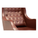 Italian reclining chaise longue from the 1950s in oxblood Naugahyde.