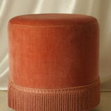Ottoman ottoman vintage pink velvet
