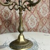 Five-branch chandelier in gilded bronze