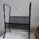 Porte revues en tole perforée noire vintage 1950/1960