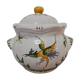 Sugar bowl or candy maker made of Moustiers earthenware