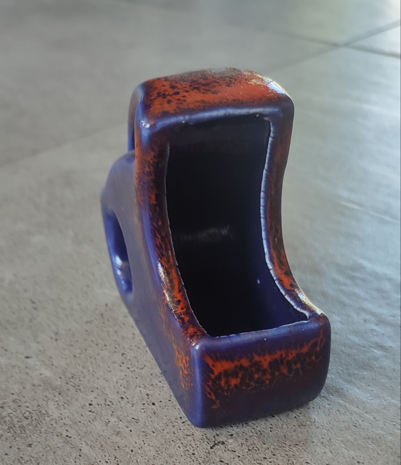 Saucière en céramique moderniste esprit Bertoncello, Italie années 60