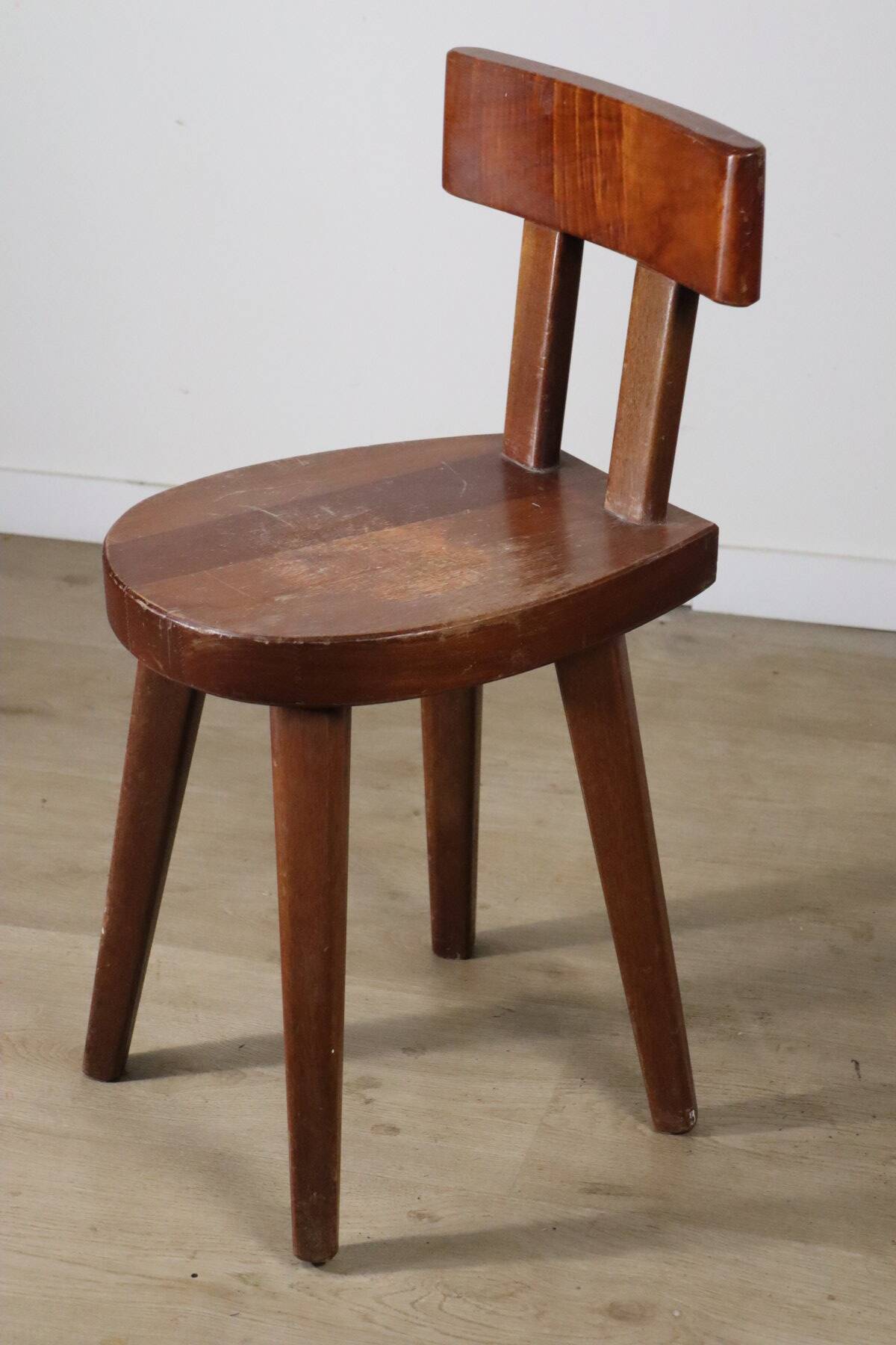 Chaise en acajou par Christian Durupt - Méribel - 1960