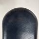 Post modern Memphis high back black leather stitched organic dining chairs, set of 6. Italy, 1980s