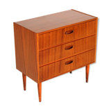 Small Swedish mahogany chest of drawers  Sweden, 1960