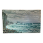 Tableau ancien, paysage Marin , signé XX siècle