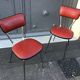 Paire de chaises simili skaï mid century vintage 1960
