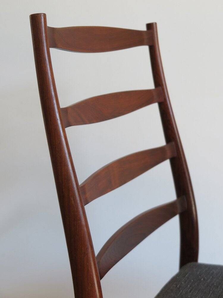 Set of Danish Dark Wood Dining Chairs by Arne Vodder, 1960s