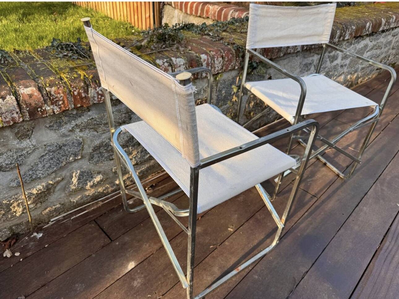 Pair of folding camping chairs