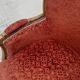 Lot 2 fauteuil voltaire médaillon bergère rouge bois sculpture