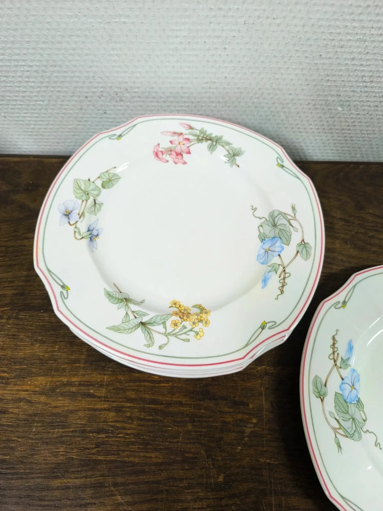 Set of Villeroy & Boch "Clarissa" plates - Bone China - Ø 26.5 cm