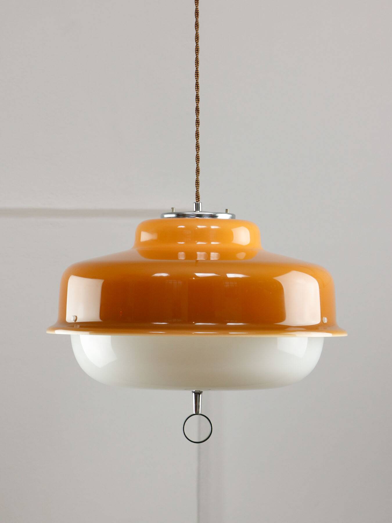 Space Age Brown Pendant from Guzzini, 1970s