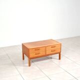 Teak low chest of drawers by Kai Kristiansen for Feldballes Mobler
