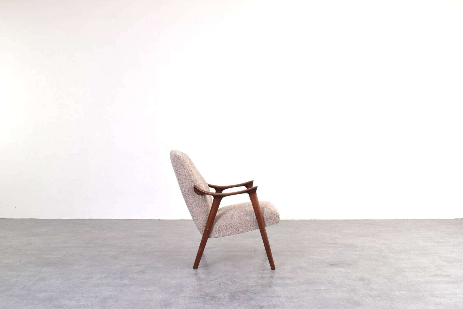 Mid-Century „Tenor” Teak & Boucle Armchair from Møre Lenestolfabrikk, 1960s