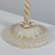 Vintage patinated lacquered metal candlestick brocante
