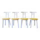 4 two-tone chairs made in Italy