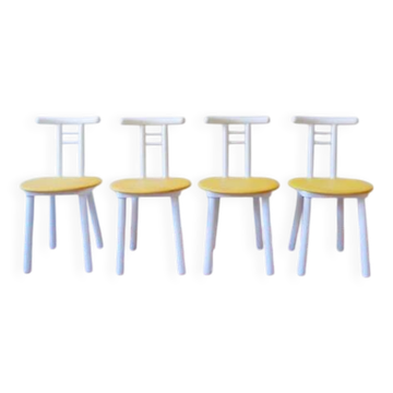 4 two-tone chairs made in Italy