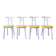 4 two-tone chairs made in Italy