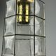 60s 70s ceiling lamp Glashütte Limburg Germany glass & brass Space Age