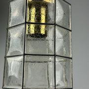 Suspension des années 60 70 Glashütte Limburg Allemagne verre et laiton Space Age