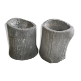 Pair of concrete planters