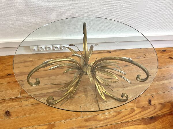 Table basse gerbes de blé Coco Chanel années 60