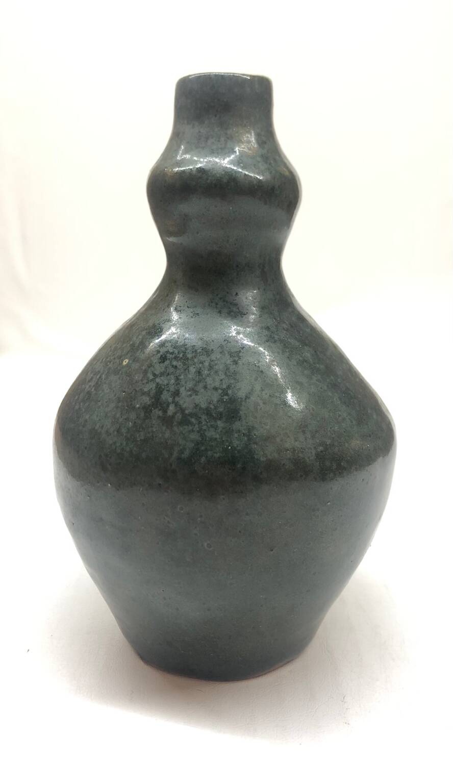 Blue ceramic vase signed AP