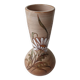 Ceramic vase with flower and wheat ears signed Fonck and Matéo (Vallauris) 1970s