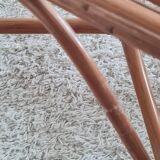 Vintage 1970s rattan bench