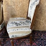 Pair of antique Louis XVI style chairs, beautifully upholstered