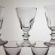 9 19th century Caton / Baccarat style wine glasses
