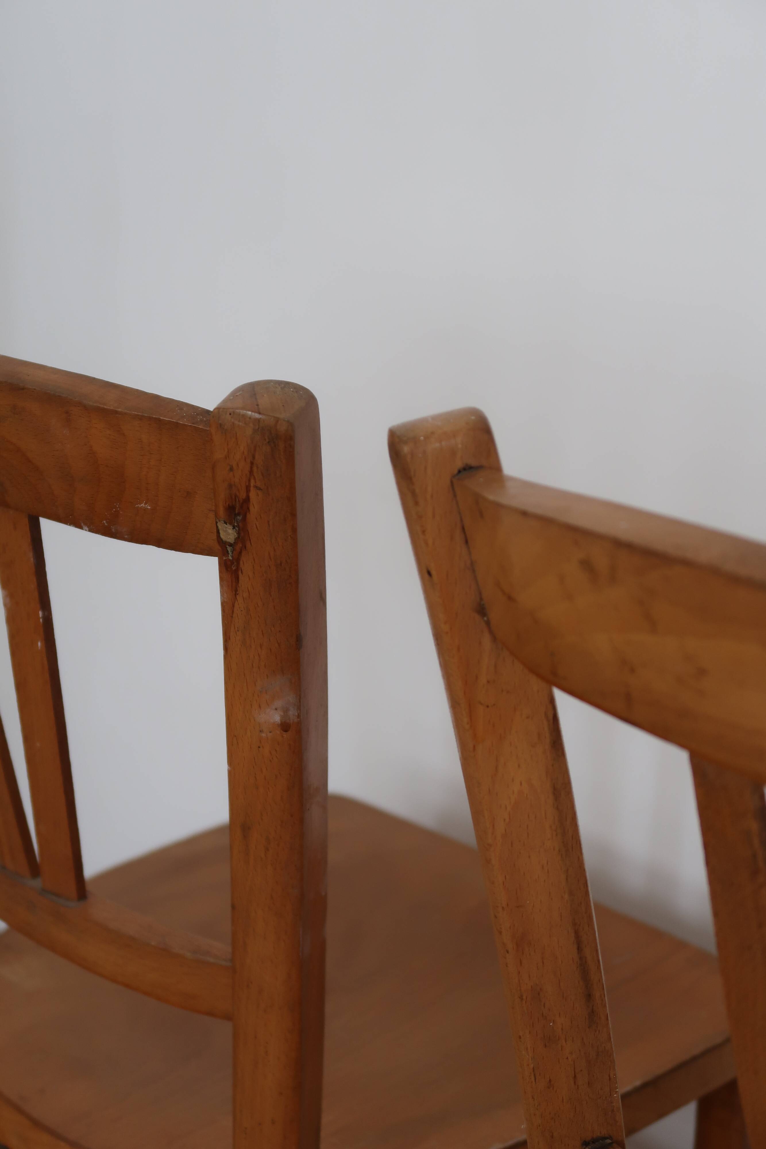 Lot de 8 chaises bistrot clair Luterma