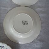5 assiettes creuses H.Loux Sarreguemines Obernai