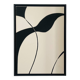 Tableau relief noir et beige