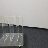 Vintage Plexiglass phono ,record trolley or side table