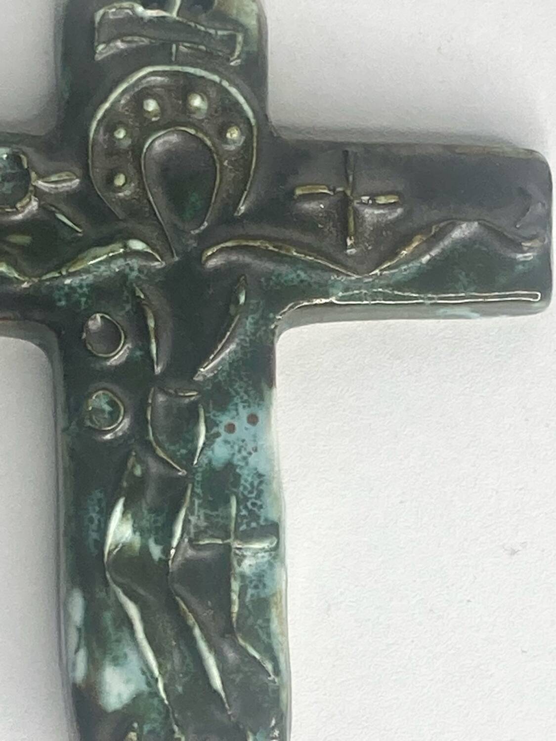 Vintage ceramic crucifix