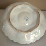 Dish, egg server in hand-painted earthenware, signed Geo Martel