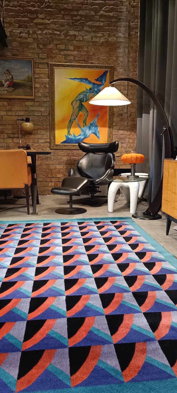 Tapis vintage en laine de style italien Or-Art.