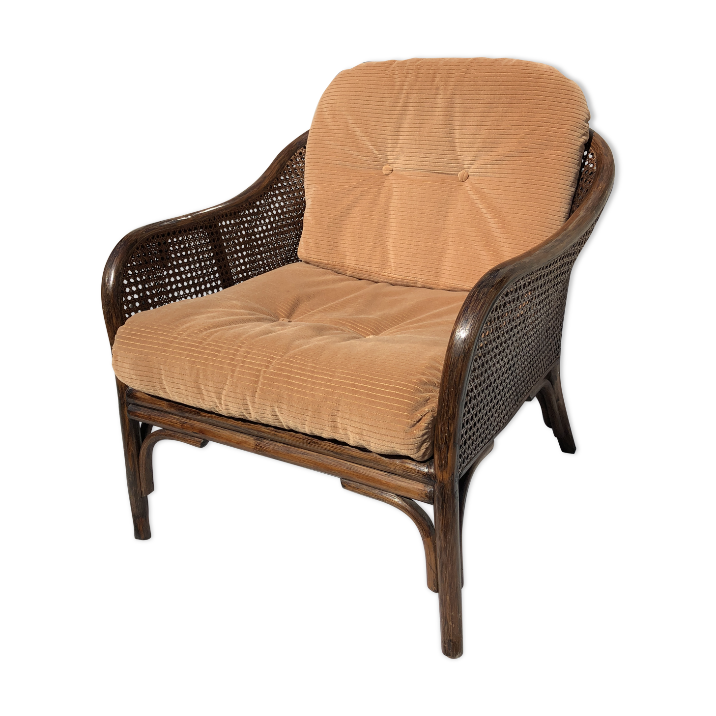 Rattan armchair and cane kok